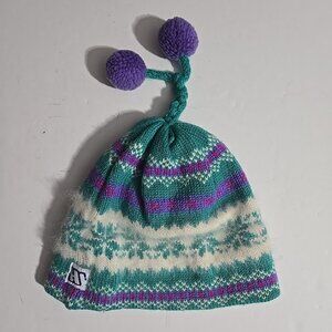 VTG Murray Merkley Tassel Beanie Pure Virgin Wool Knit Ski Winter Hat Fuzzy